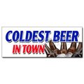 Signmission COLDEST BEER IN TOWN DECAL sticker on tap selection import brew brewery, D-48 Coldest Beer In Town D-48 Coldest Beer In Town